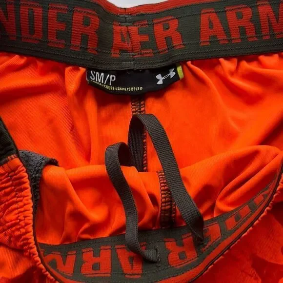 Under Armour Orange Camo Basketball Shorts Men’s Small 10 inseam - Picture 3 of 8